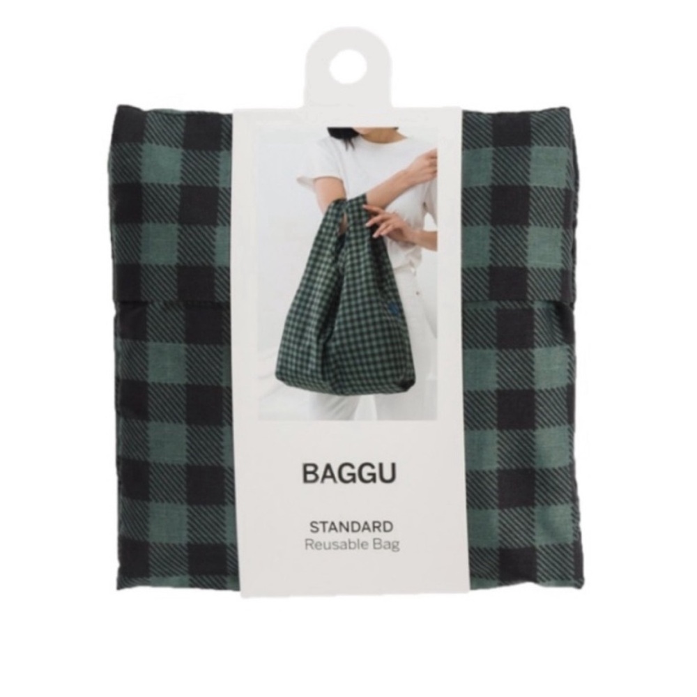 Green Plaid/Gingham Standard Baggu